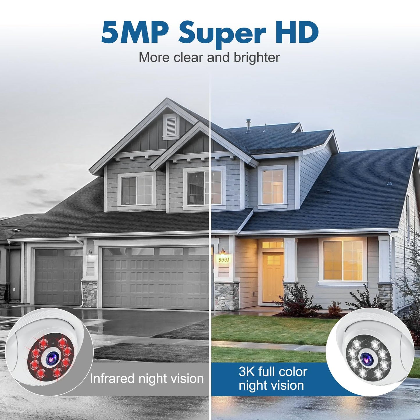 MMQ 5MP Outdoor Security Camera Wireless,PTZ WiFi Security Cameras Auto Track Security Camera, 2-Way Audio,Color Night Vision,Motion Alert,2.4G/5G