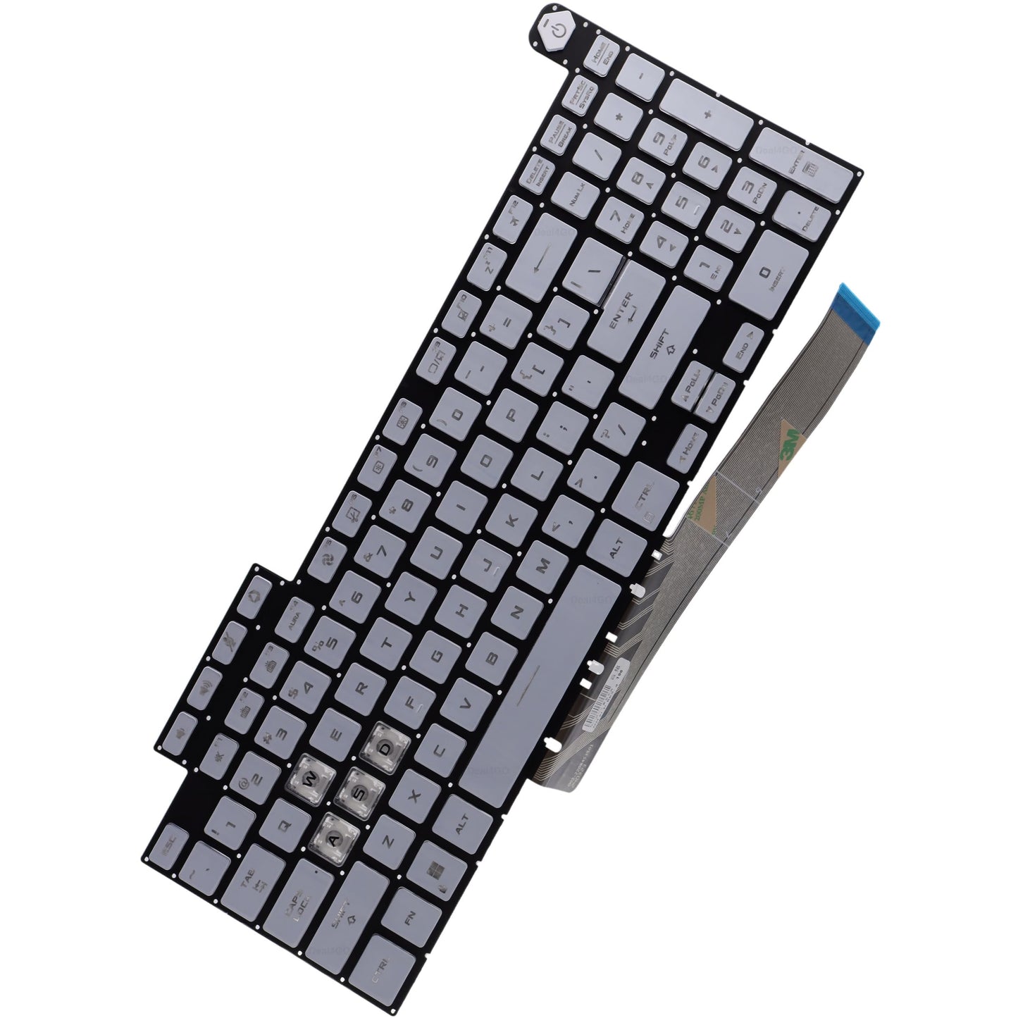 Deal4GO RGB Colorful Backlit Keyboard Replacement for ASUS FX507 FA507 FX707 FA707 TUF507 TUF707 FX577 - White Special