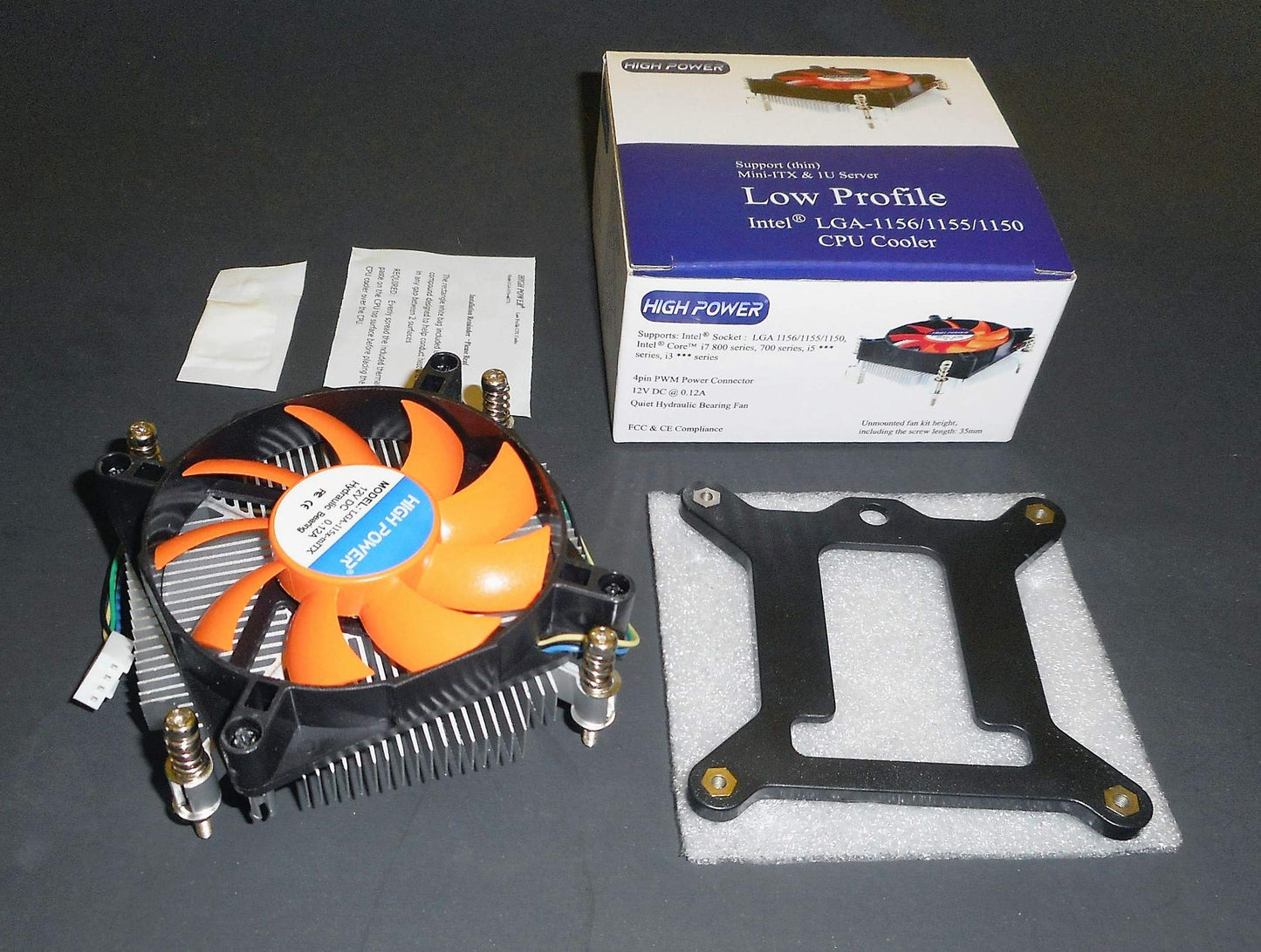 HIGH POWER® LGA-115x-mITX 1U Low-Profile Quiet 80mm Intel LGA 1150 1151 1155 1156 CPU Cooling Fan Mini ITX Micro ATX mITX PC i5 i7 Processor Cooler