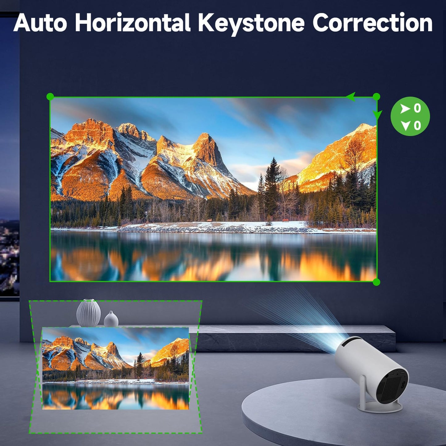 Fitpolo HY300 Mini Projector Smart Android 11.0 Dual WIFI Full Hd 720P 4k Portable Home Cinema Outdoor Theater