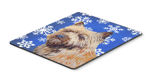 Caroline's Treasures LH9275MP Cairn Terrier Winter Snowflakes Holiday Mouse Pad, Hot Pad or Trivet for Home Office Gaming Working Computers Laptop