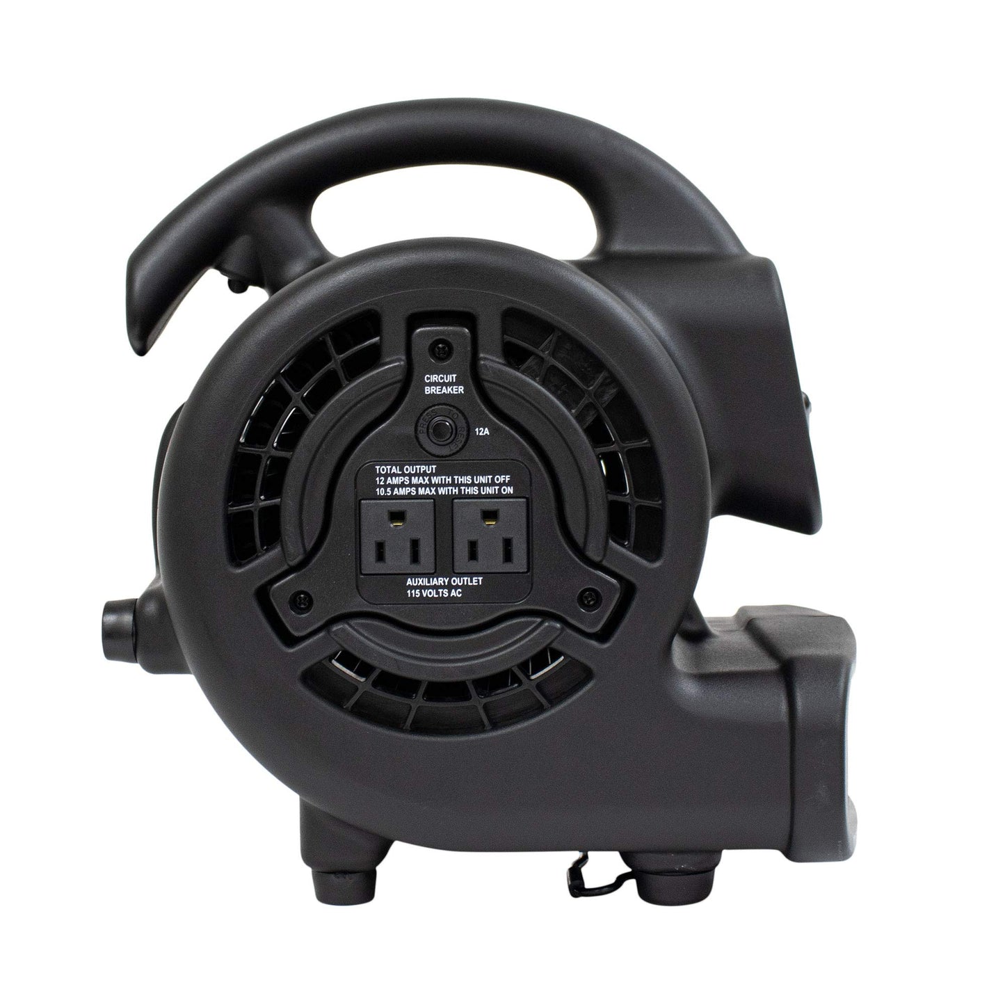 XPOWER P-80A Mini Mighty 138 W 600 CFM Centrifugal Air Mover, Carpet Dryer, Floor Fan, Blower, Stackable, Daisy Chain, for Water Damage Restoration