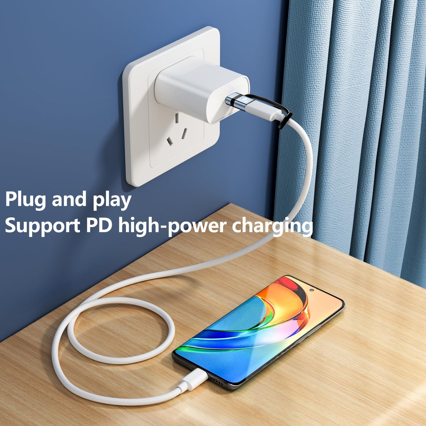 Liaoan Weiyu USB to USB C3.0 Adapter, USB C Female to USB A Plug 5 Gbps Data Transfer (2-Pack), Suitable for Phone 16, 15, 14 Pro Max Pad 10…