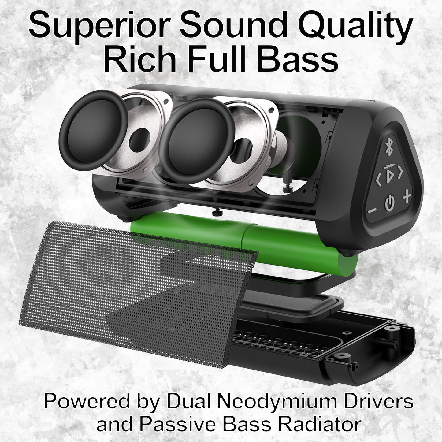 OontZ Angle 3 Ultra - Portable Bluetooth Speaker, 14 Watts, Bigger Bass, Hi-Quality Sound, 100 Ft Wireless Range, Play Two Speakers Together, IPX7