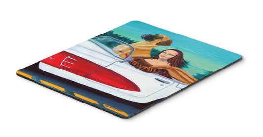 Caroline's Treasures 7282MP Great Dane with Mona Lisa Mouse Pad, Hot Pad or Trivet for Home Office Gaming Working Computers Laptop Mouse Mat,Washable