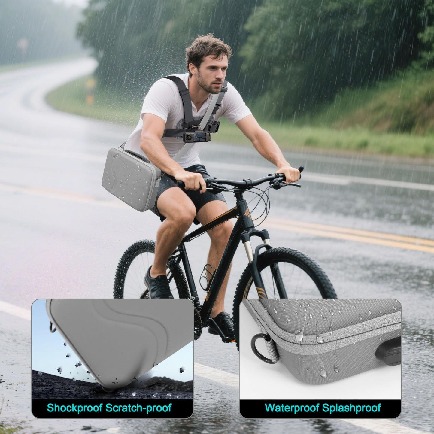 Carrying Case for Insta360 X5 Dual Travel Bag X5 Accessories Compatible with Fast Charge Hub Bullet Time Handle, 114CM Selfie Stick, For Insta 360