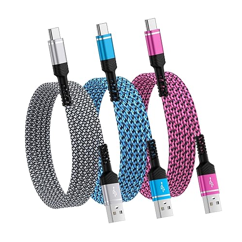 USB C Charger Cable Samsung Fast Charging Cord 6FT 3 Pack for Samsung Galaxy Z Fold 7 6 Flip 7 FE 6 5 S25 A16 A15 5G A35 A55 S24 S23 A25 A14 A54 S22
