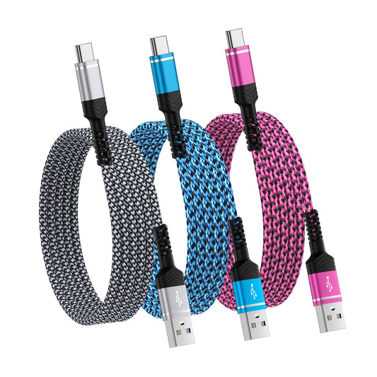 USB C Charger Cable Samsung Fast Charging Cord 6FT 3 Pack for Samsung Galaxy Z Fold 7 6 Flip 7 FE 6 5 S25 A16 A15 5G A35 A55 S24 S23 A25 A14 A54 S22
