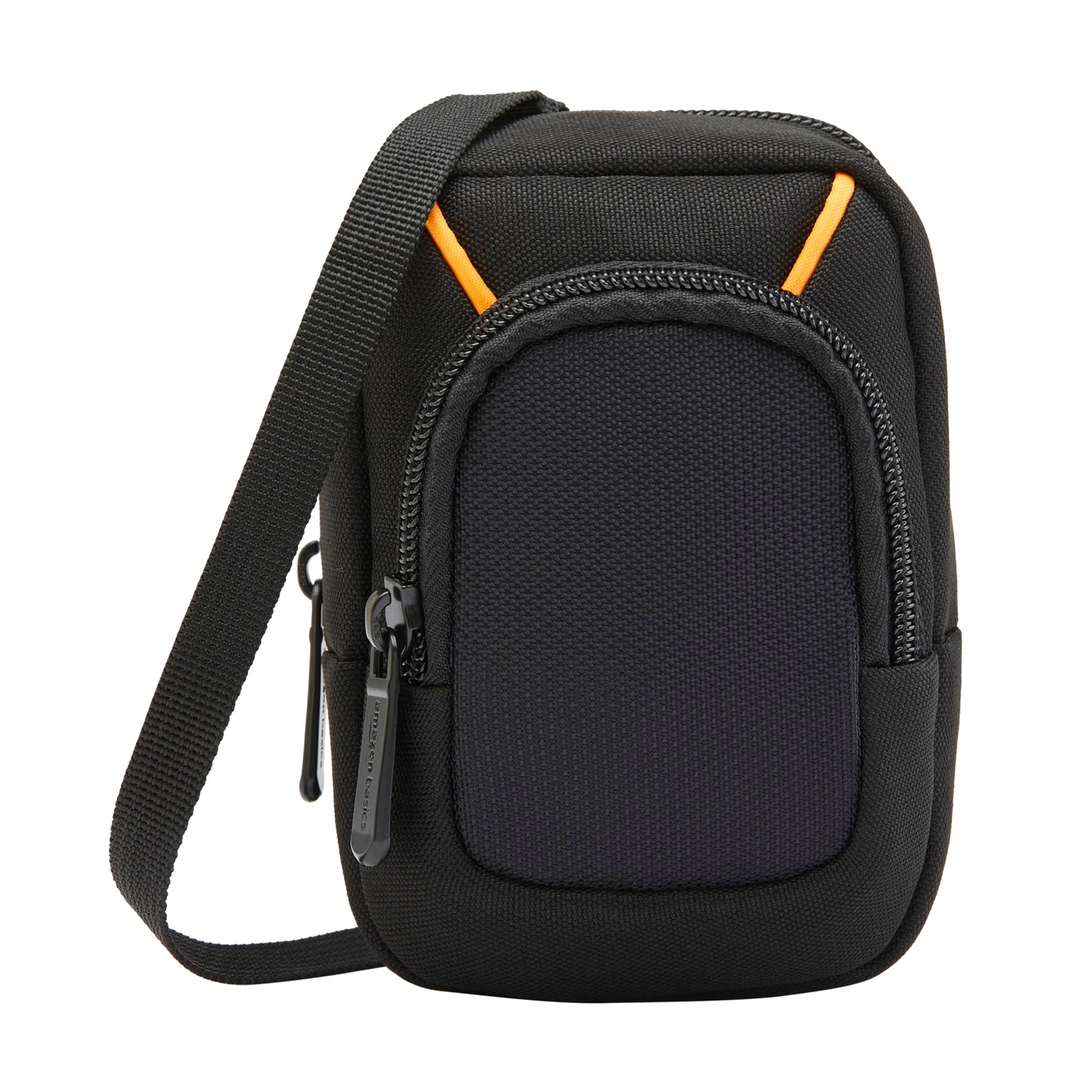 Amazon Basics Large Point and Shoot Padded Camera Case with Adjustable Shoulder Strap, Belt Loop, Interior Dimension 5.2 x 3.2 x 1 inches, Black