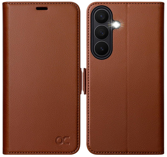 OCASE Compatible with Samsung Galaxy S26 Wallet Case, PU Leather Flip Folio Case with Card Holders RFID Blocking Kickstand [Shockproof TPU Inner