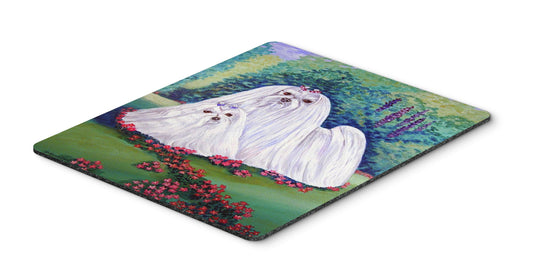Caroline's Treasures 7104MP Maltese Momma and Puppy Mouse Pad, Hot Pad or Trivet for Home Office Gaming Working Computers Laptop Mouse Mat,Washable