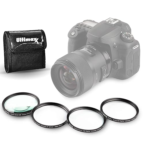 72MM Ultimaxx Professional Four Piece HD Macro Close-up Filter Kit (1, 2, 4, 10 Diopter Filters) for Canon, Nikon, Sony, Sigma, Olympus, & Tamron