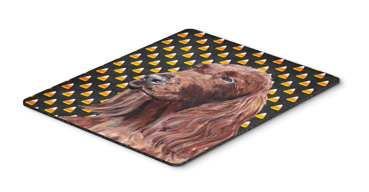 Caroline's Treasures SC9524MP Irish Setter Candy Corn Halloween Mouse Pad, Hot Pad or Trivet for Home Office Gaming Working Computers Laptop Mouse