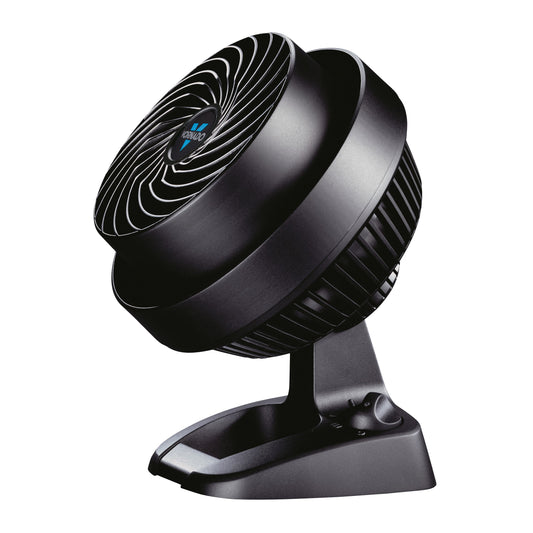 Vornado 530 Compact Air Circulator Fan, 3-Speed Manual Control, Adjustable Tilt, Whole Room Cooling, Black Floor Fan for Bedroom and Office, Vortex