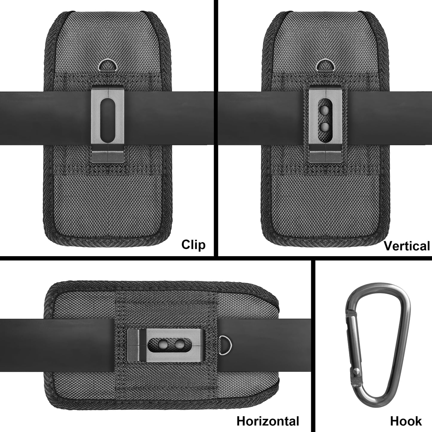 DeBin Nylon Holster for Samsung Galaxy A12, A13, A16, A17, A26, A32, A35, A36, A53, A54, A56 5G, [Magnetic Closure] Cell Phone Belt Holder Case