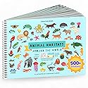 Cupkin Animal Sticker Book Activity for Kids, Toddler Airplane Travel Essentials, 500+ Habitat Stickers for Kids + 12 Scenes + 12 Coloring Book…