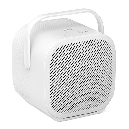 Pure Enrichment PureZone DUO Tabletop Air Purifier - True HEPA, Dual Direction Airflow, 3-Stage Filtration Captures Dust, Smoke, Odors for Large Rooms