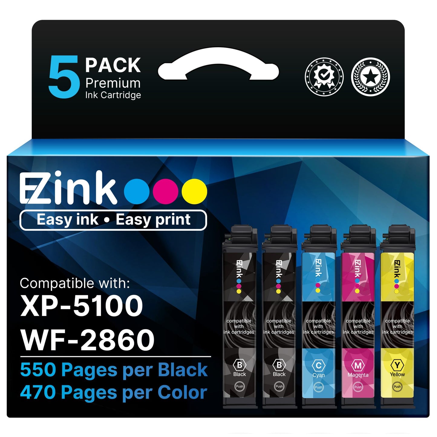 E-Z Ink Remanufactured Replacement for 202XL Ink Cartridges Multipack 5Pack