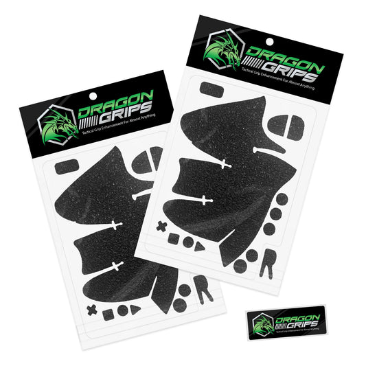 Dragon Grips PS5 Controller Grip, 22 Pcs Black Textured Non-Slip Rubber Controller Grips Stickers, Perfectly Fit to Any Handles, Trigger Buttons