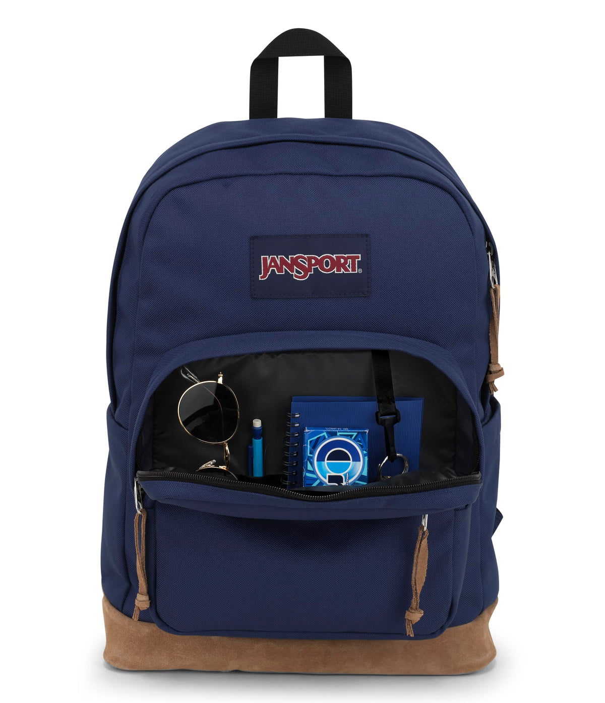 JanSport Right Pack Backpack - Durable Daypack with Padded 15" Laptop Sleeve, Spacious Main Compartment & Integrated Water Bottle Pocket - Navy