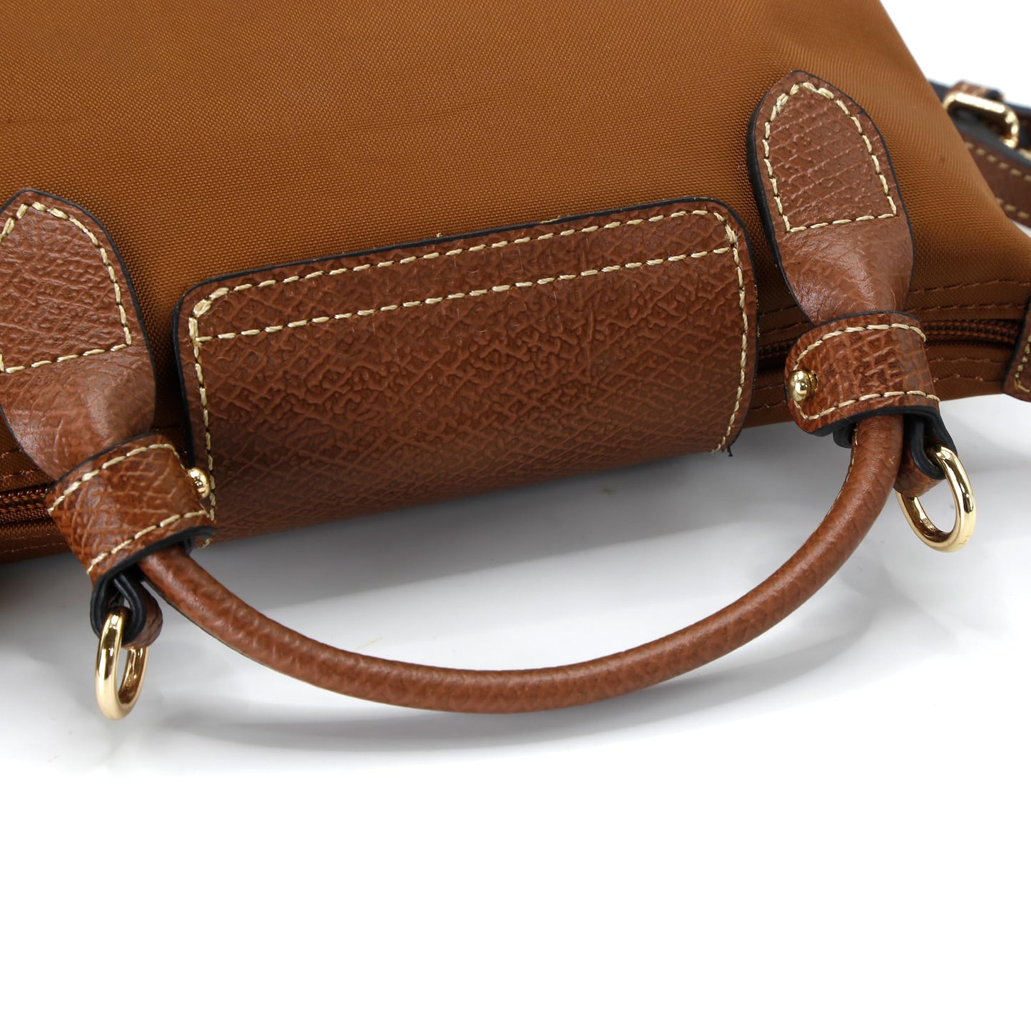 Mini Bags Leather Shoulder Strap Adjustable 94-114cm Bag Straps (brown&gold)