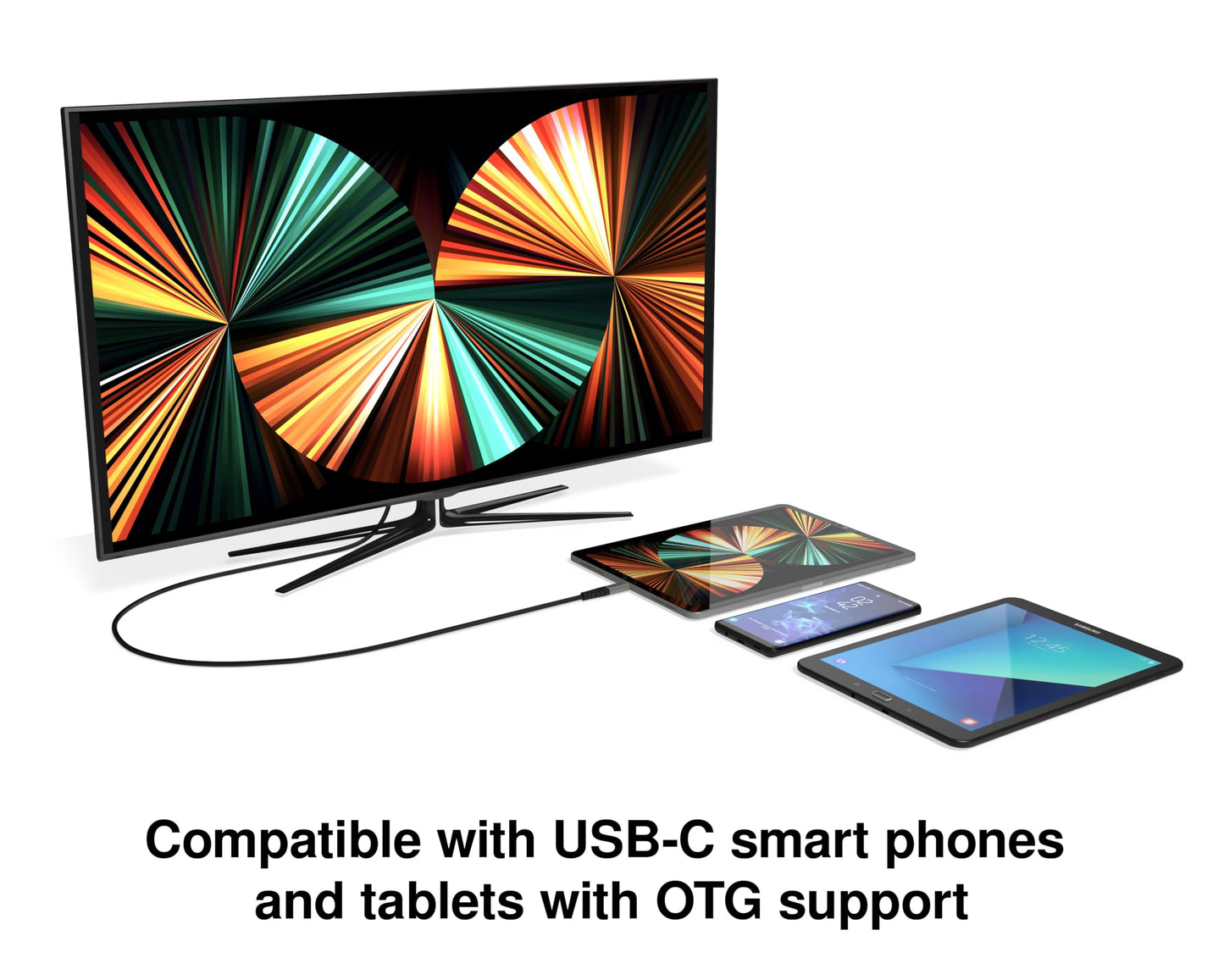 EZQuest DuraGuard USB-C to HDMI 8K 60Hz Cable (7.2ft) for External Displays - Supports HDR10 - Kevlar Reinforced & Nylon Braided - Thunderbolt 3/4