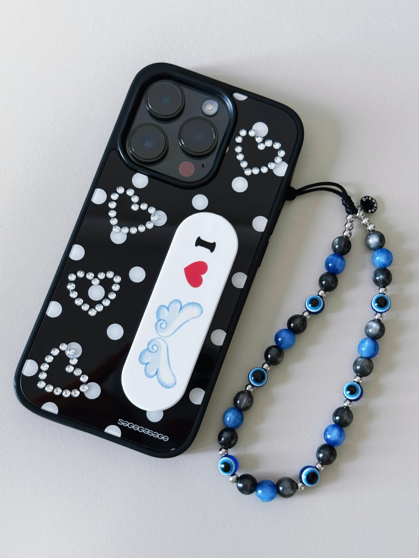 Drawwind Phone Charm Strap Cute Wrist Straps Cell Phone Charm String Y2K Aesthetic Lanyard Wristlet Chain for Case Camera AirPods Bags Keychains (Evil