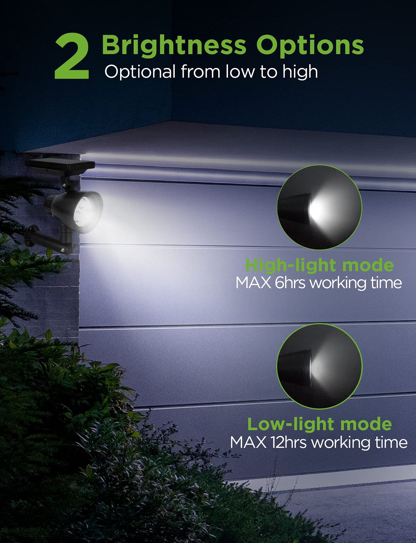 InnoGear Solar Lights for Outside, Outdoor Landscape Spotlight Waterproof Security Lighting Adjustable Auto On/Off for Patio Deck Yard Garden Pool