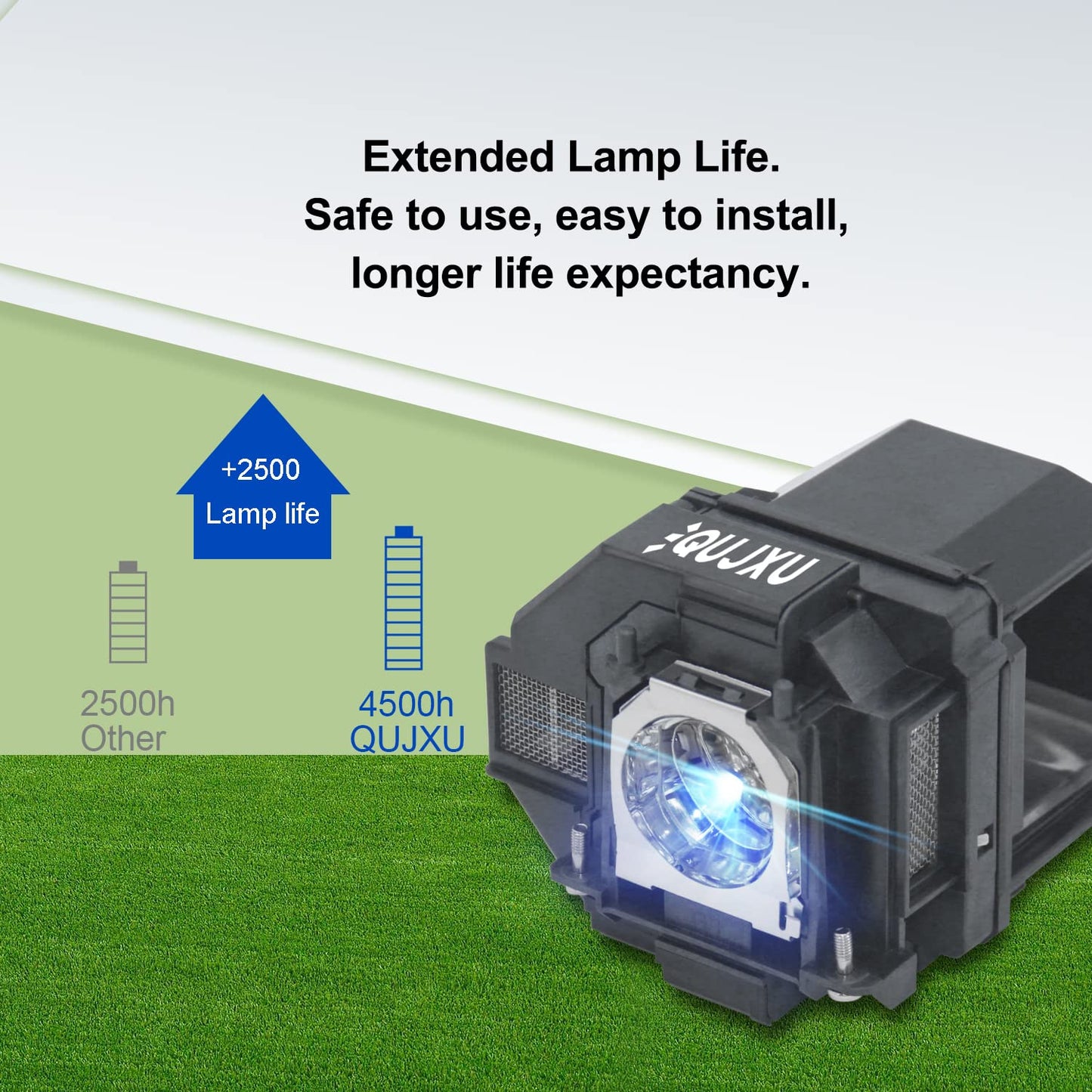 QUJXU ELPLP96 Replacement Projector Lamp for Epson V13H010L96 Powerlite Home Cinema2150 1060 2100 660 760HD VS250 VS355 EX5260 VS350 EB-S41 EH-TW650
