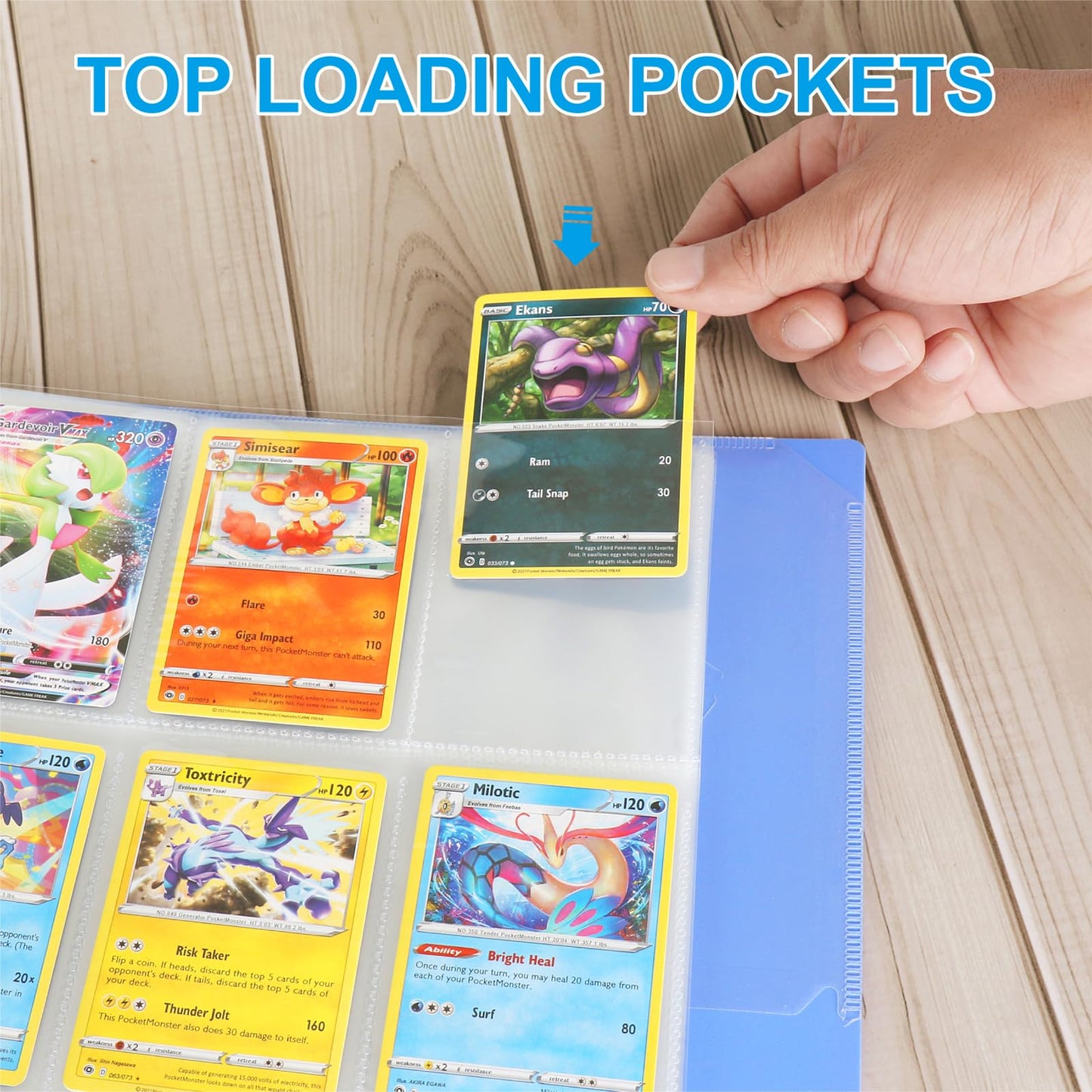 ABLY 720 Pocket Double Sided Card Sleeves, 9-Pocket, for 3 Ring Binder