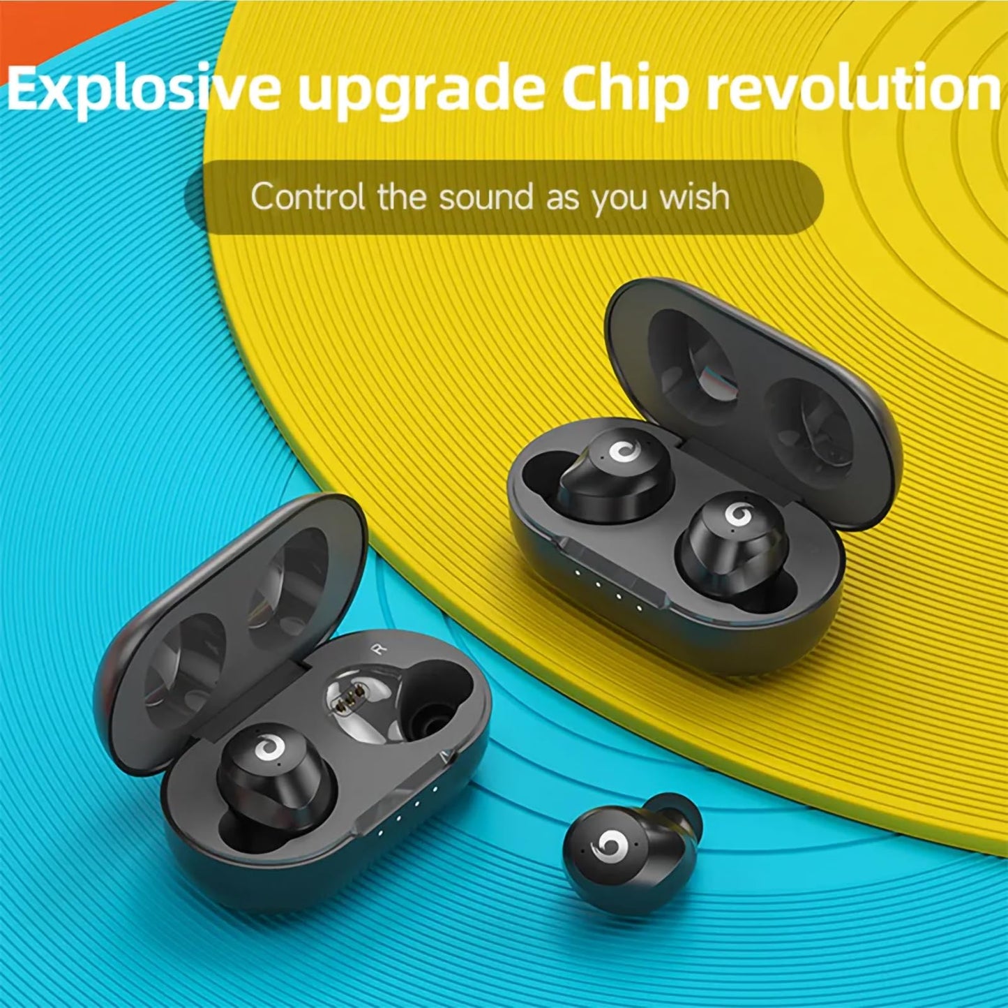 Wireless V5.1 Bluetooth Earbuds Compatible with Samsung Galaxy A71 with Extended Charging Pack case for in Ear Headphones. (V5.1 Black)