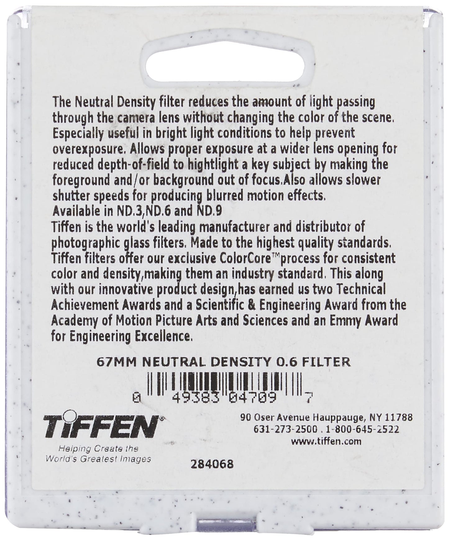 Tiffen 67mm Neutral Density 0.6 Filter
