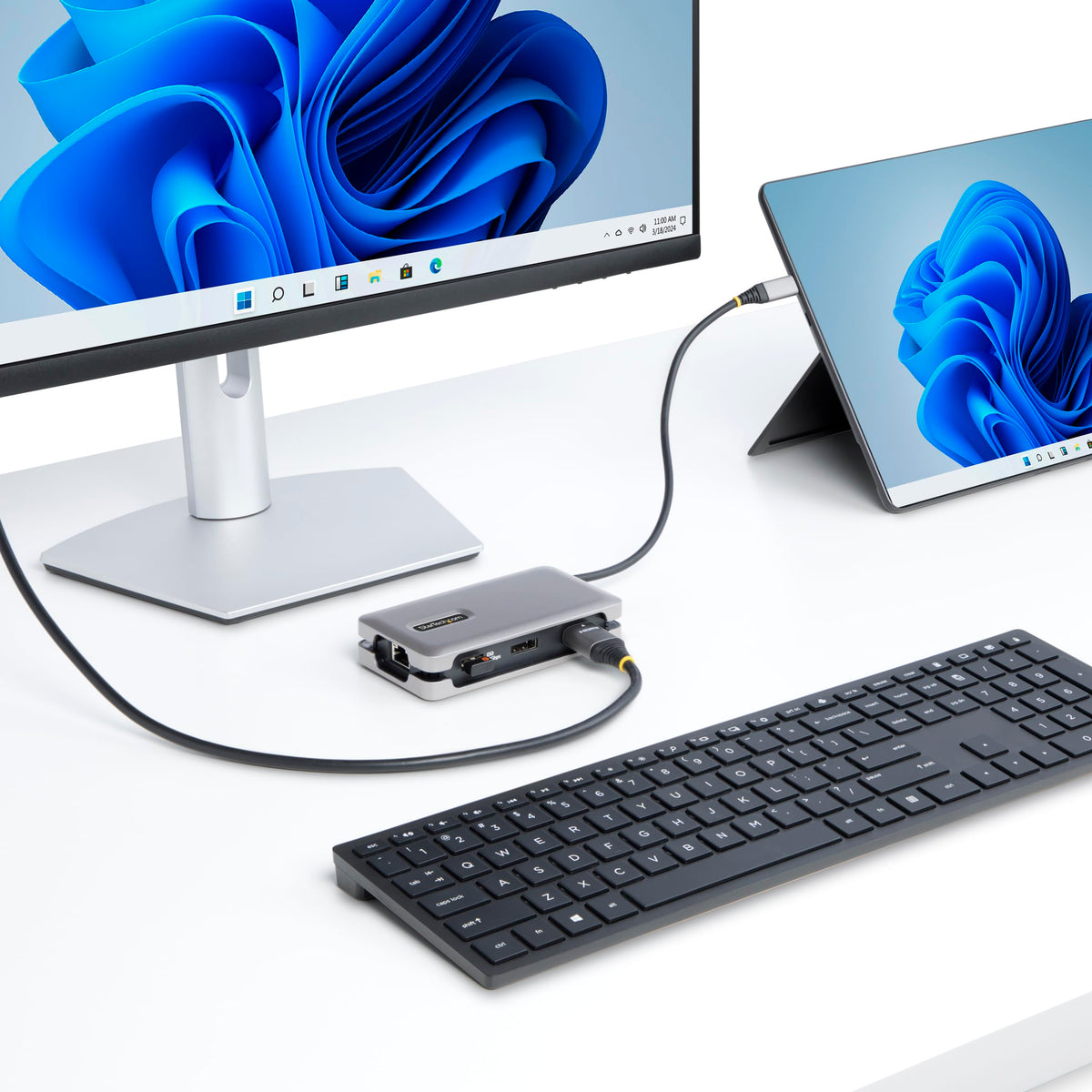 StarTech.com USB-C Docking Station for MacBook Pro M1 M2 M3 M4 and Windows, 4K 60Hz HDMI or DP Video, USB 10Gbps Hub, 100W Laptop Charging, GbE