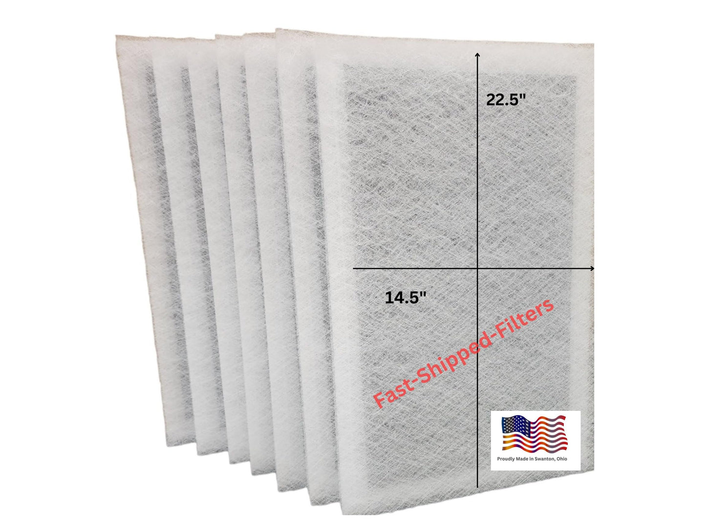 Fast-Shipped-Filters 7 Pack Compatible Replacement Filter Pads Designed to Fit Dynamic Air Cleaner 16x25 Refill White