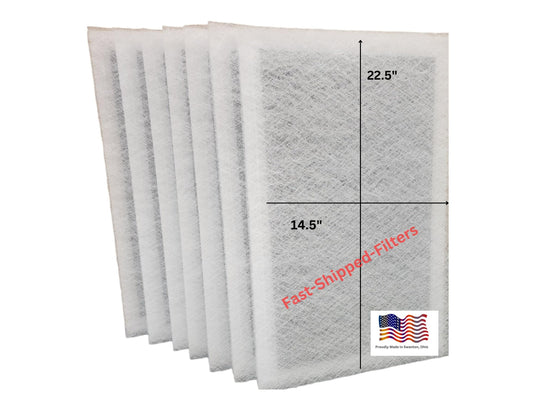 Fast-Shipped-Filters 7 Pack Compatible Replacement Filter Pads Designed to Fit Dynamic Air Cleaner 16x25 Refill White