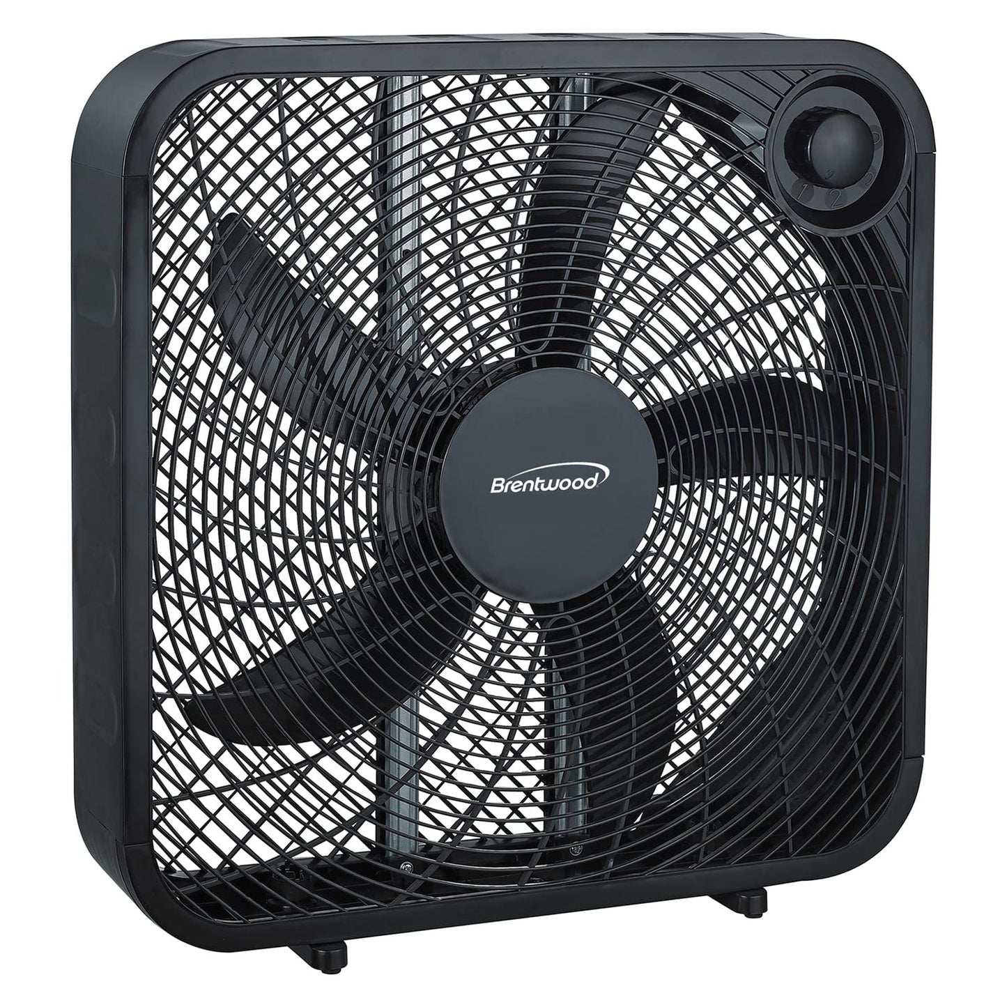 Brentwood Kool Zone F-20SB F-20S 3-Speed 60-Watt 20-In. Box Fan (Jet Black)