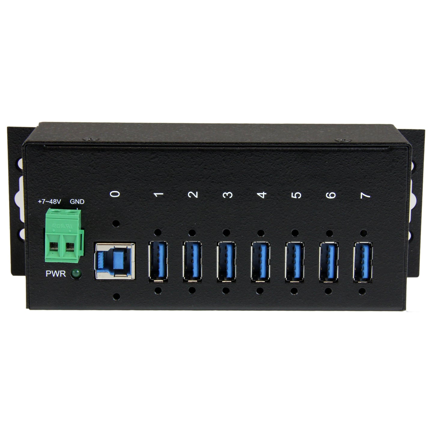StarTech.com 7-Port USB 3.0 Hub - 5Gbps - Metal Industrial USB-A Hub with ESD Protection & 350W Surge Protection - Din Rail Wall or Desk Mountable