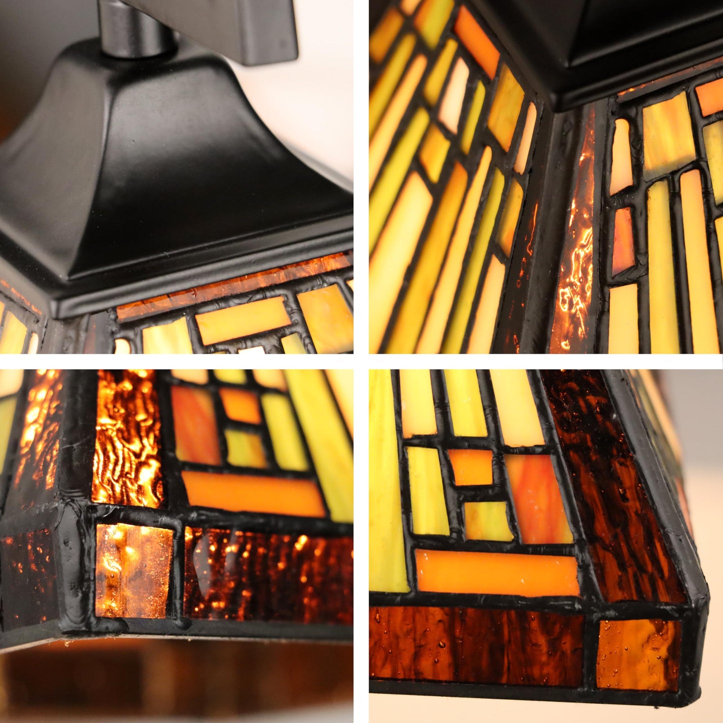 Chloe Lighting Innes Mission-Style 1-Light Blackish Bronze Finish Wall Sconce 6" Shade