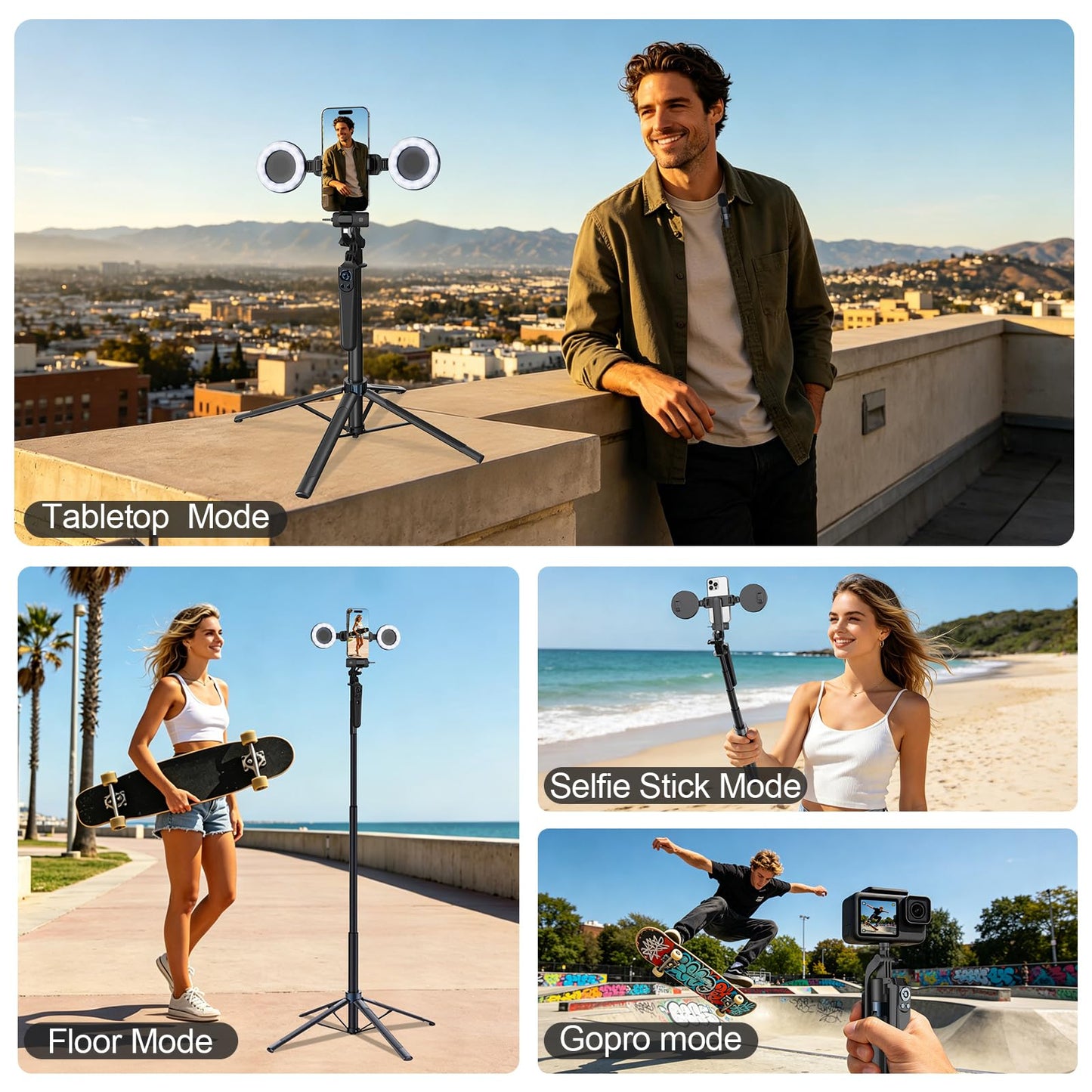 Content Creator Essentials Vlogging Kit for iPhone, Tripod & Wireless Mic