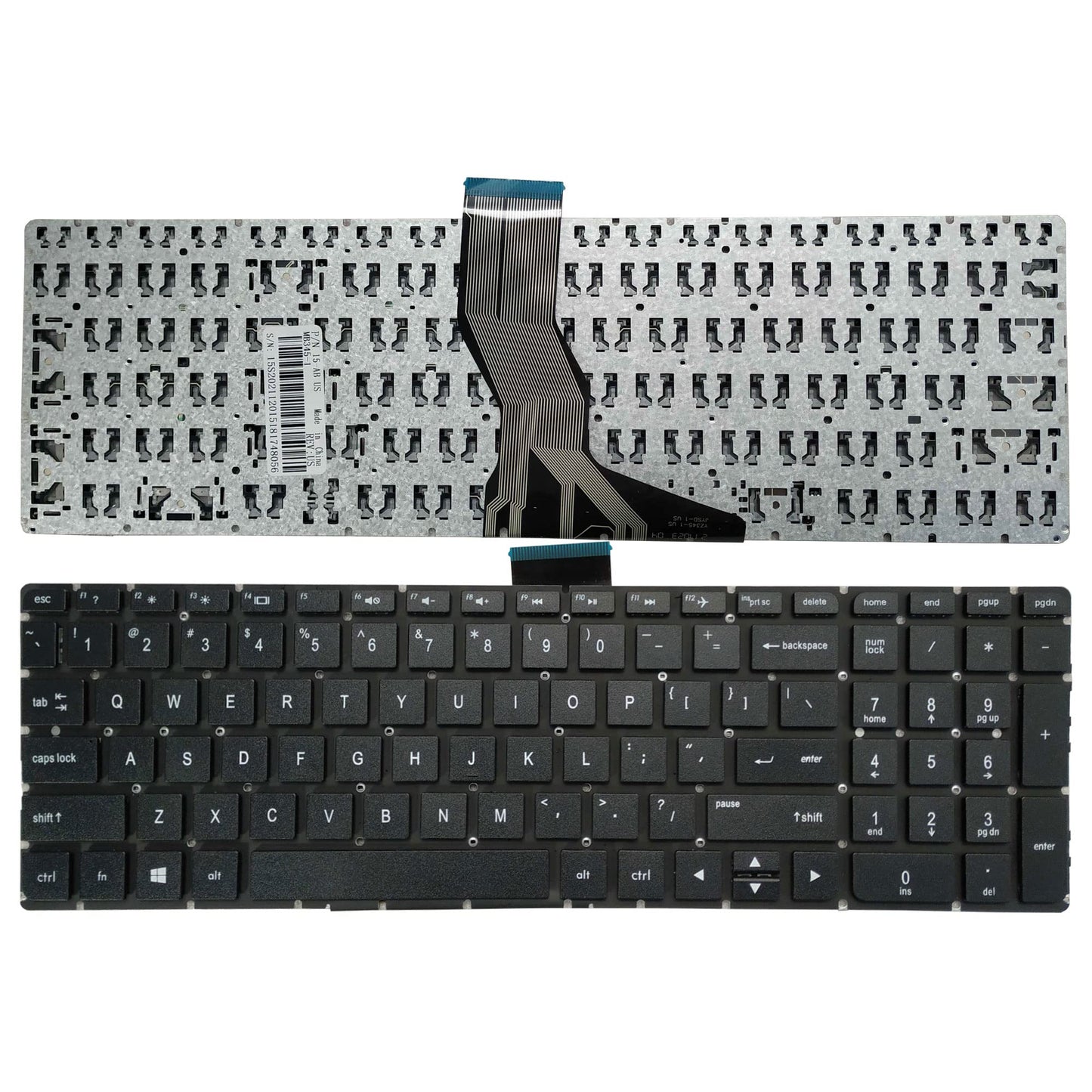 Laptop Replacement Keyboard Fit HP Envy 15-AS027CL 15-AS043CL 15-AS133CL 15-AS000 15T-AS000 15T-AS100 15-AS014WM US Layout No Backlight