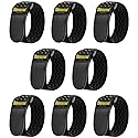 Trilancer Elastic Cinch Straps with Anti-Slip Strips, 12 "x 2"(8 Pack) Heavy Duty Multipurpose Hook and Loop Straps for Extension Cords, Cables