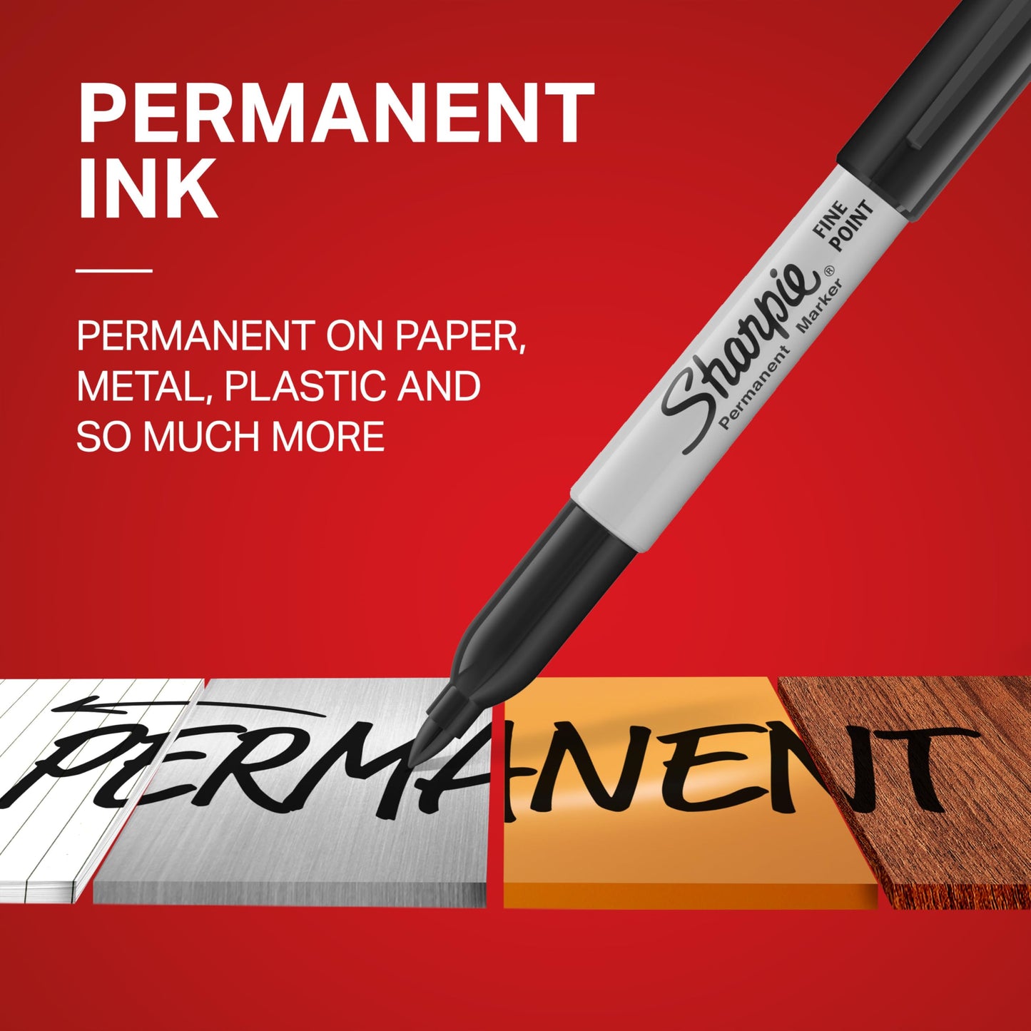 Sharpie Permanent Markers, Fine Tip, Black, 5 Count - Quick Drying, Fade Resistant