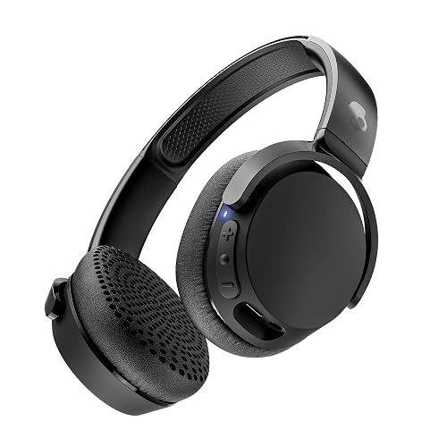 Skullcandy Riff Wireless 2 On-Ear Bluetooth Headphones, Up to 34 Hrs Battery, Foldable Lightweight Design, Convenient for Travel with Included 3.5mm