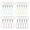 Bememo 20 Pieces Nylon Keychain Lanyard for USB Flash Drive Key Fob Lanyard with Color Strap String Bulk Short Key Ring Loop for ID Card Mp3 Player