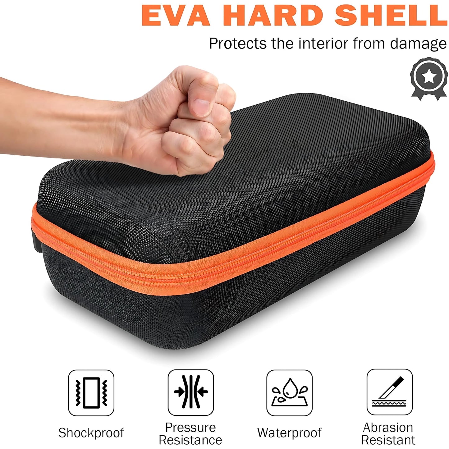 Ekoomar Wireless Microphone Case - Compatible with JBL Wireless Two Microphone System - Handheld Dual Mic Travel Bag for Singing & Karaoke |