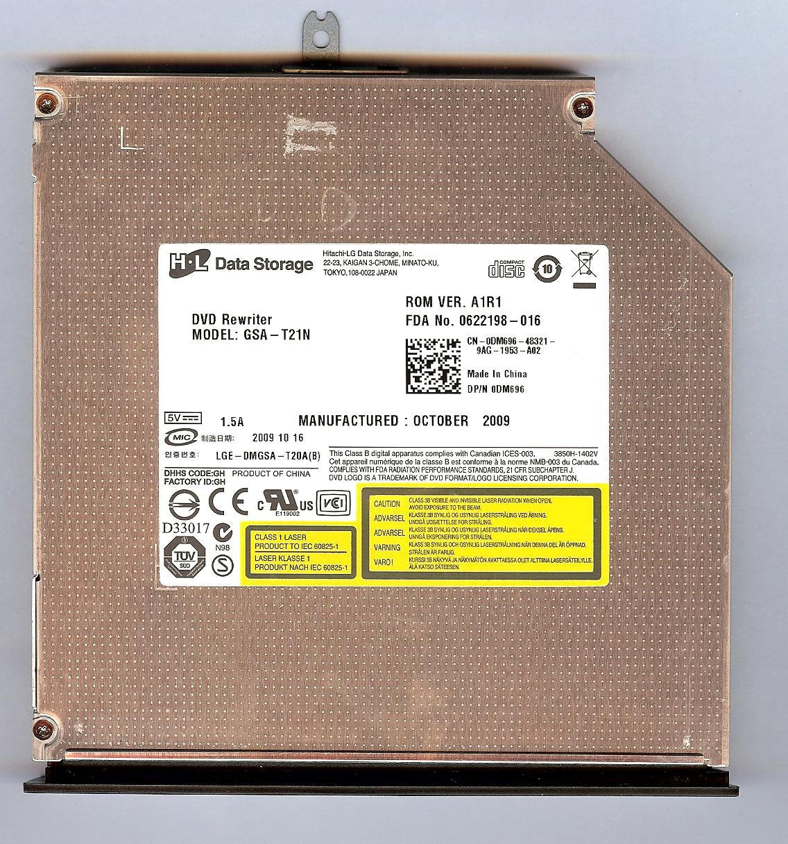 H&L GSA-T21N 8X DVDRW DL Notebook IDE Drive, Black (BLK-GSA-T21N-DO)