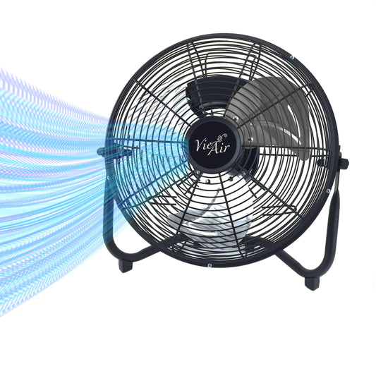 Vie Air 3 Speed Fan (12 Inch Floor), Black