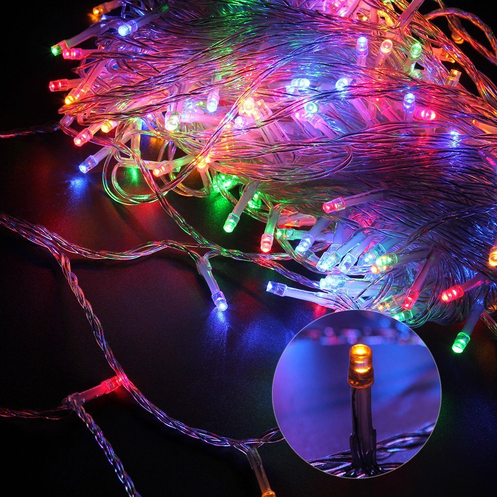 FULLBELL Christmas Lights, Fairy Lights Outdoor 66Ft 200 LED with Memory Modes Controller, Plug in Easter Decor Lights for Bedroom Party Wedding