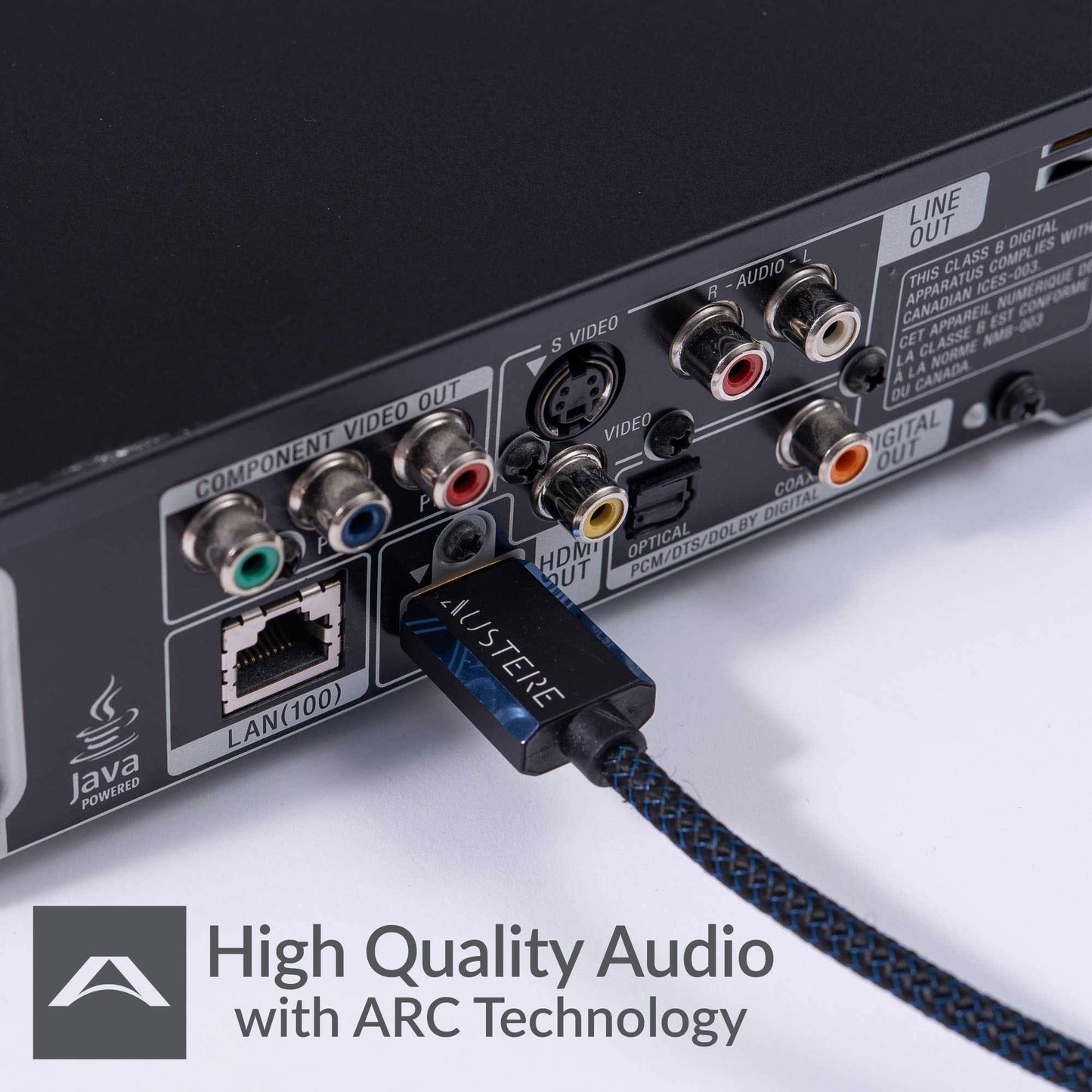Austere V Series 4K HDMI Cable 1.5m \ 4K HDR, High Fidelity ARC, Pure Gold Contacts, Pure Silver-Plated Conductors, aDesign Precision Connector