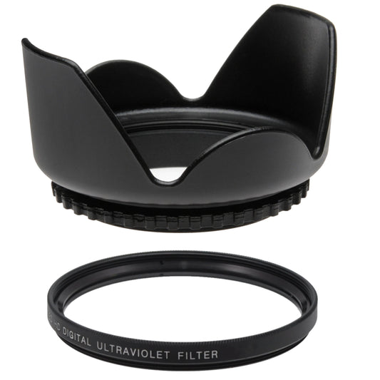 58MM UV Filter + 58mm Tulip Lens Hood for Sigma 70-300mm F4-5.6 DG Macro, 58 mm Ultraviolet Filter & 58 mm Lens Hood